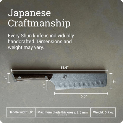 Kanso 6.5" Hollow Ground Nakiri Knife, Handcrafted Japanese Vegetable Knife, AUS10A Stainless Steel Blade, Tagayasan Handle, Slicing Tool for Professional and Home Chefs