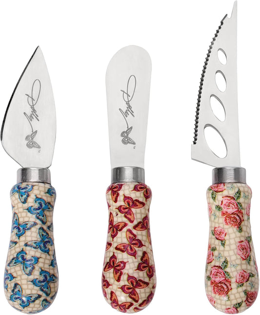 3-Piece Assorted Cheese Knife Set for Entertaining and Serving