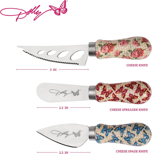3-Piece Assorted Cheese Knife Set for Entertaining and Serving