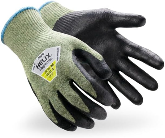Helix 3080 Arc Flash & Heat Resistant Work Gloves – ANSI Cut A4, Aramid Shell, Neoprene Foam Grip Safety Gloves