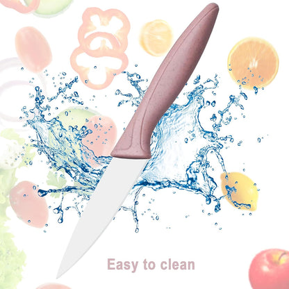3Pcs Sharp and Durable Fruit Knife (pink, Blue, Green) | Exquisite and Beautiful, with Scabbard, Paring Knife is Suitable for Most Vegetables, Fruits and Meat