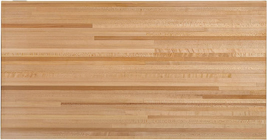Butcher Block Countertop, 60 x 25 Inches, USA Grown Solid Hard Maple Hardwood, for Kitchen Island, Laundry Room, RV, Camper, Office Desk, Bar Table, Prefinished with Food-Safe Oil, 1.5" Thick