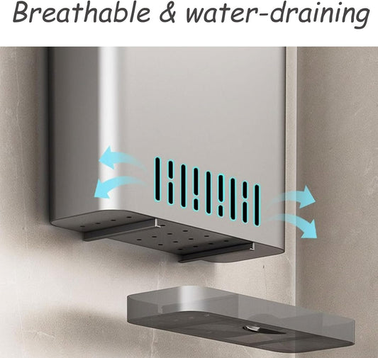 Wall Mounted Utensil Holder, Flatware Organizer for Kitchen, Knife Containers,Aluminum Storage Rack with Drain Tray,Large Capacity Organizer