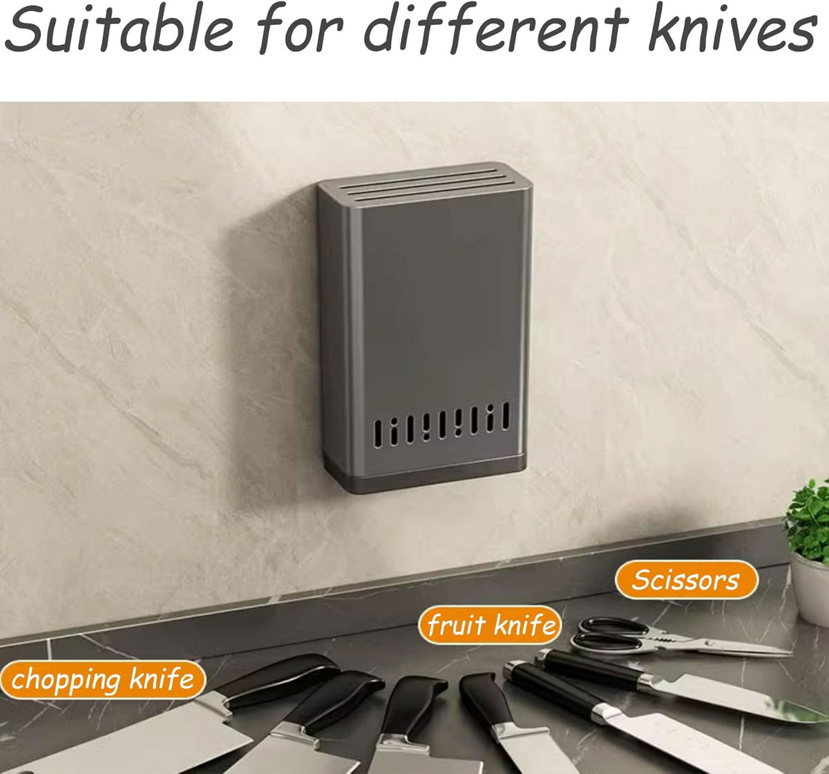 Wall Mounted Utensil Holder, Flatware Organizer for Kitchen, Knife Containers,Aluminum Storage Rack with Drain Tray,Large Capacity Organizer