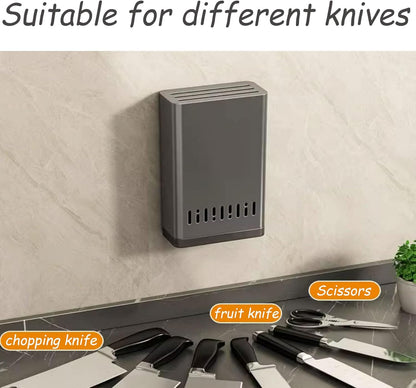 Wall Mounted Utensil Holder, Flatware Organizer for Kitchen, Knife Containers,Aluminum Storage Rack with Drain Tray,Large Capacity Organizer