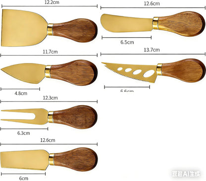 Premium Stainless Steel Cheese Tool Set - 4 Piece Cheese Knife Set - Cut, Spread All Your Favorite Cheeses