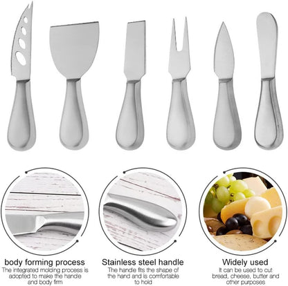 Premium Stainless Steel Cheese Tool Set - 4 Piece Cheese Knife Set - Cut, Spread All Your Favorite Cheeses