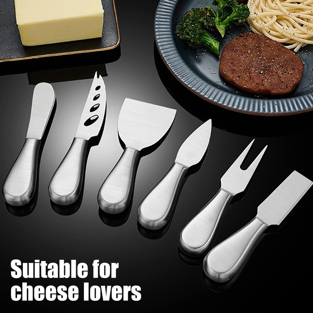Premium Stainless Steel Cheese Tool Set - 4 Piece Cheese Knife Set - Cut, Spread All Your Favorite Cheeses