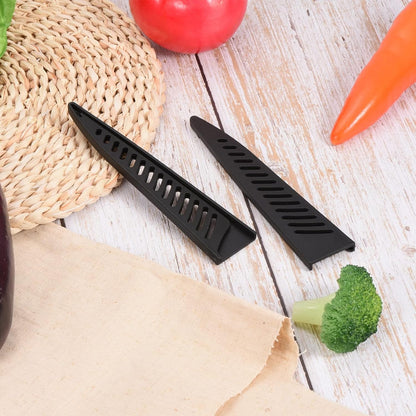 PP Safety Knife Cover Sleeves for 6" Boning Knife, 2 Pack Knives Edge Guard Blade Protector Universal Knife Sheath for Kitchen, Black
