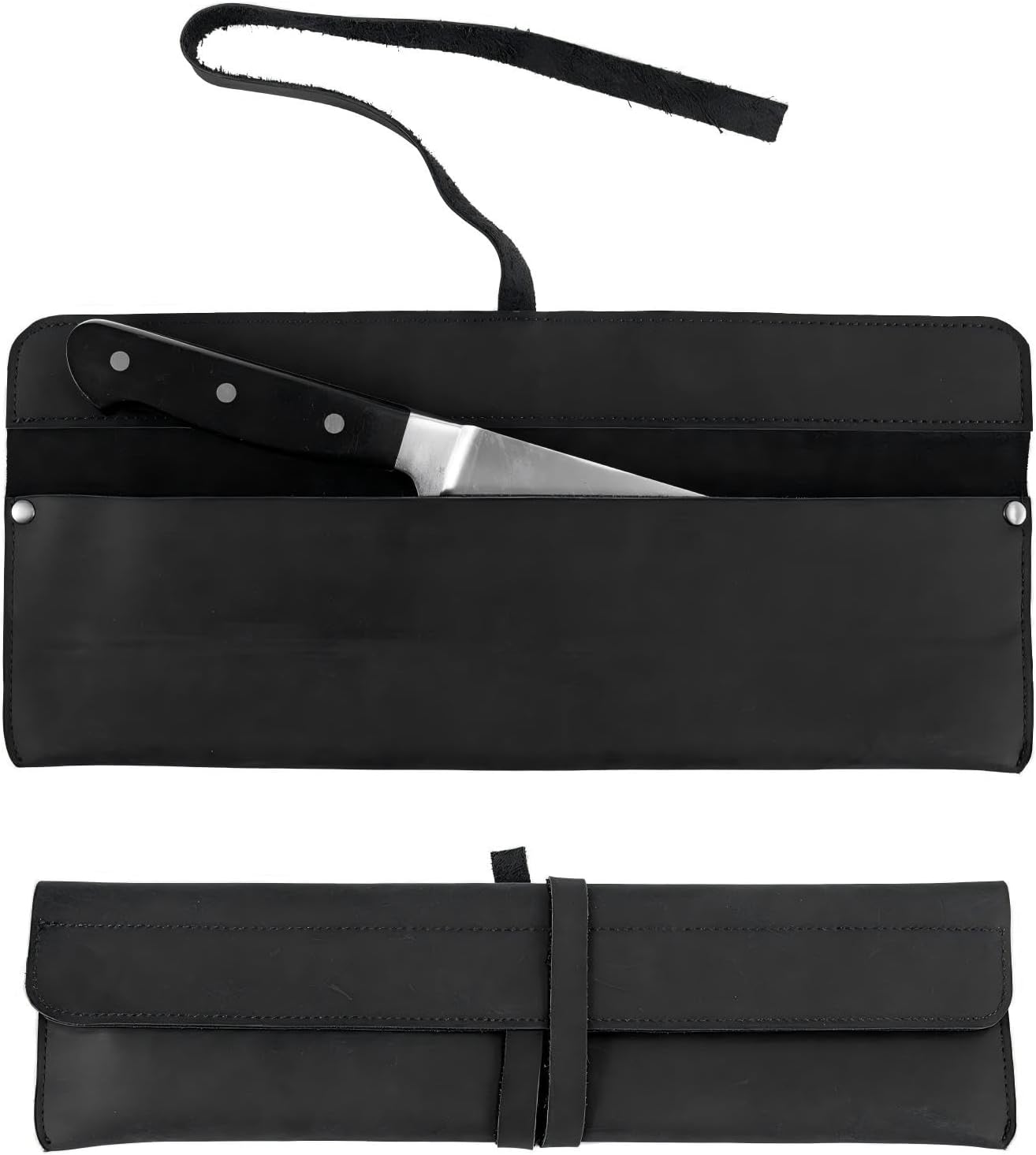 Leather Chef Knife Sheath,Single Chef Knife Case Bag Roll for Traval,Sheaths for Chef's Kitchen knives,Tool Organizer Pouch Culinary Accessories Cooking Tools Roll,Gifts for Men