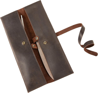Leather Chef Knife Sheath,Single Chef Knife Case Bag Roll for Traval,Sheaths for Chef's Kitchen knives,Tool Organizer Pouch Culinary Accessories Cooking Tools Roll,Gifts for Men
