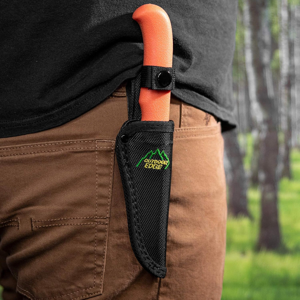 Zip Blade - 4.0" Fixed Blade Hunting Knife for Skinning and Gutting Big Game - Includes Black Nylon Belt Sheath - Deer Gutting Knives