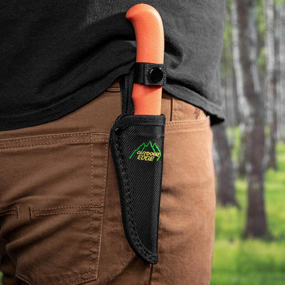 Zip Blade - 4.0" Fixed Blade Hunting Knife for Skinning and Gutting Big Game - Includes Black Nylon Belt Sheath - Deer Gutting Knives