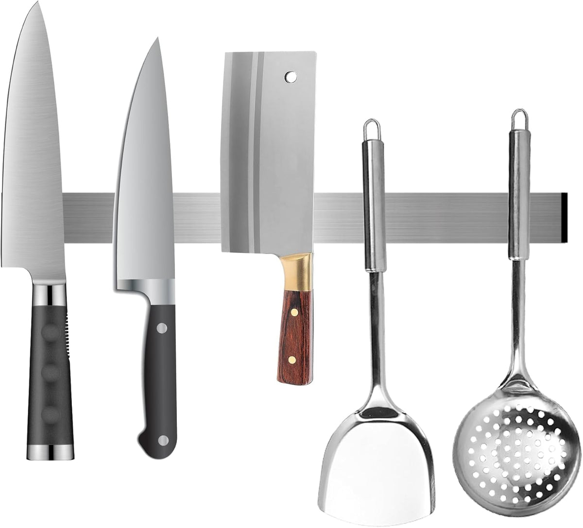 Magnetic Knife Strips, Magnetic Knife Holder for Wall 12 Inch | Knife Magnetic Strip, Refrigerator Mount Compatible, Kitchen Utensil Holder, Metal Tool Holder, Kitchen Organizer