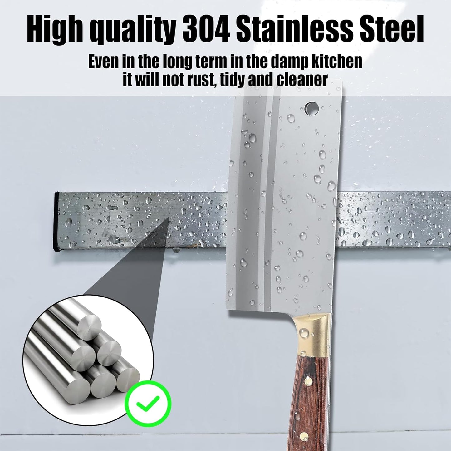 Magnetic Knife Strips, Magnetic Knife Holder for Wall 12 Inch | Knife Magnetic Strip, Refrigerator Mount Compatible, Kitchen Utensil Holder, Metal Tool Holder, Kitchen Organizer