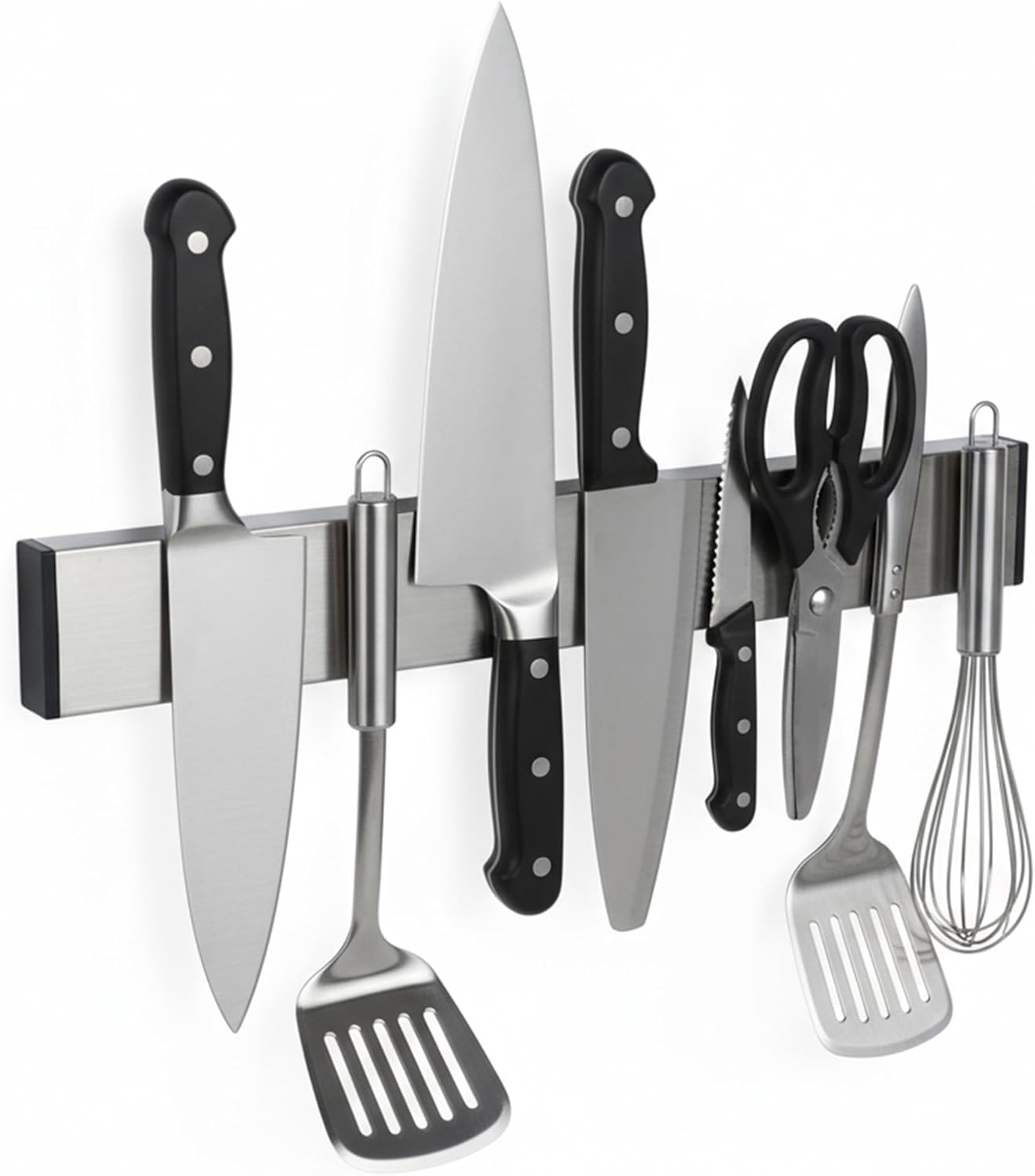 Magnetic Knife Strips, Magnetic Knife Holder for Wall 12 Inch | Knife Magnetic Strip, Refrigerator Mount Compatible, Kitchen Utensil Holder, Metal Tool Holder, Kitchen Organizer