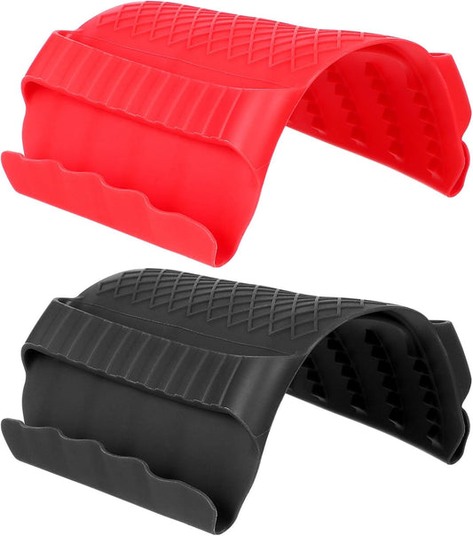 Mini Oven Gloves 2Pcs Silicone Finger Guards Cooking Pinch Mitts Potholder Heat Resistant Non-Slip for Kitchen Cooking Cutting Baking