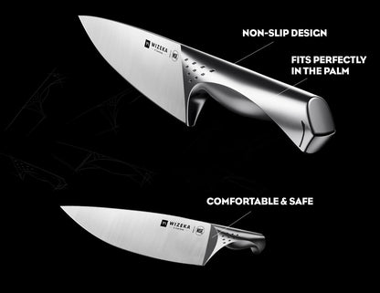 Knife Set with Block 15Pcs, High Carbon Stainless Steel, Razor-Sharp