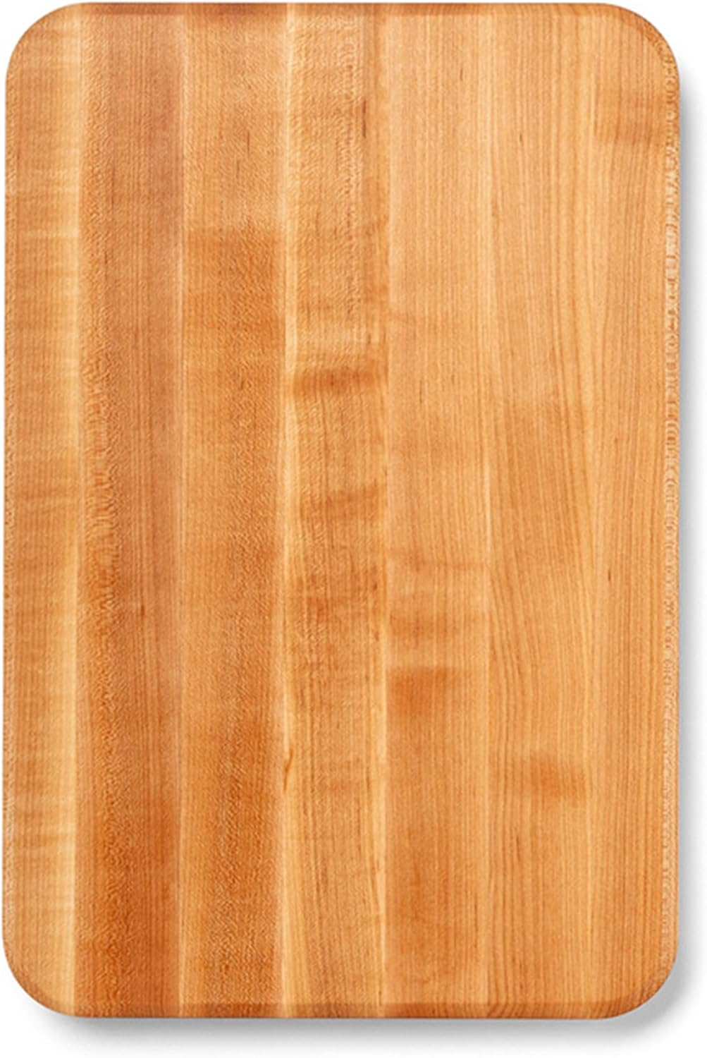 Chop-N-Slice Series Rectangular Wooden Maple Cutting Board | 18”x12" – 1.25” Thick, 8-lb Reversible Butcher Block with Eased Corners, Edge-Grain & Finger Grips – Made in the USA