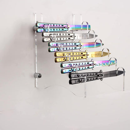 Acrylic Knife Rack Display Stand - Wall Mount Storage