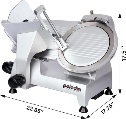 12" Commercial Manual Meat Slicer, 2/5 HP Gravity Feed Electric Meat Slicer, deli meat cutter, Lunch Food Slicer, ham cutter with Adjustable Slicing for Semi-frozen Meat, Cheese