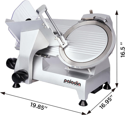 12" Commercial Manual Meat Slicer, 2/5 HP Gravity Feed Electric Meat Slicer, deli meat cutter, Lunch Food Slicer, ham cutter with Adjustable Slicing for Semi-frozen Meat, Cheese