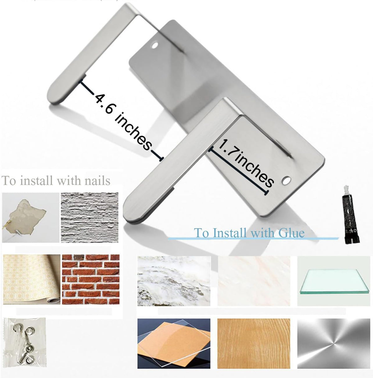 Stainless Steel Wall Mounted Cutting Board Rack Punch-free Holder