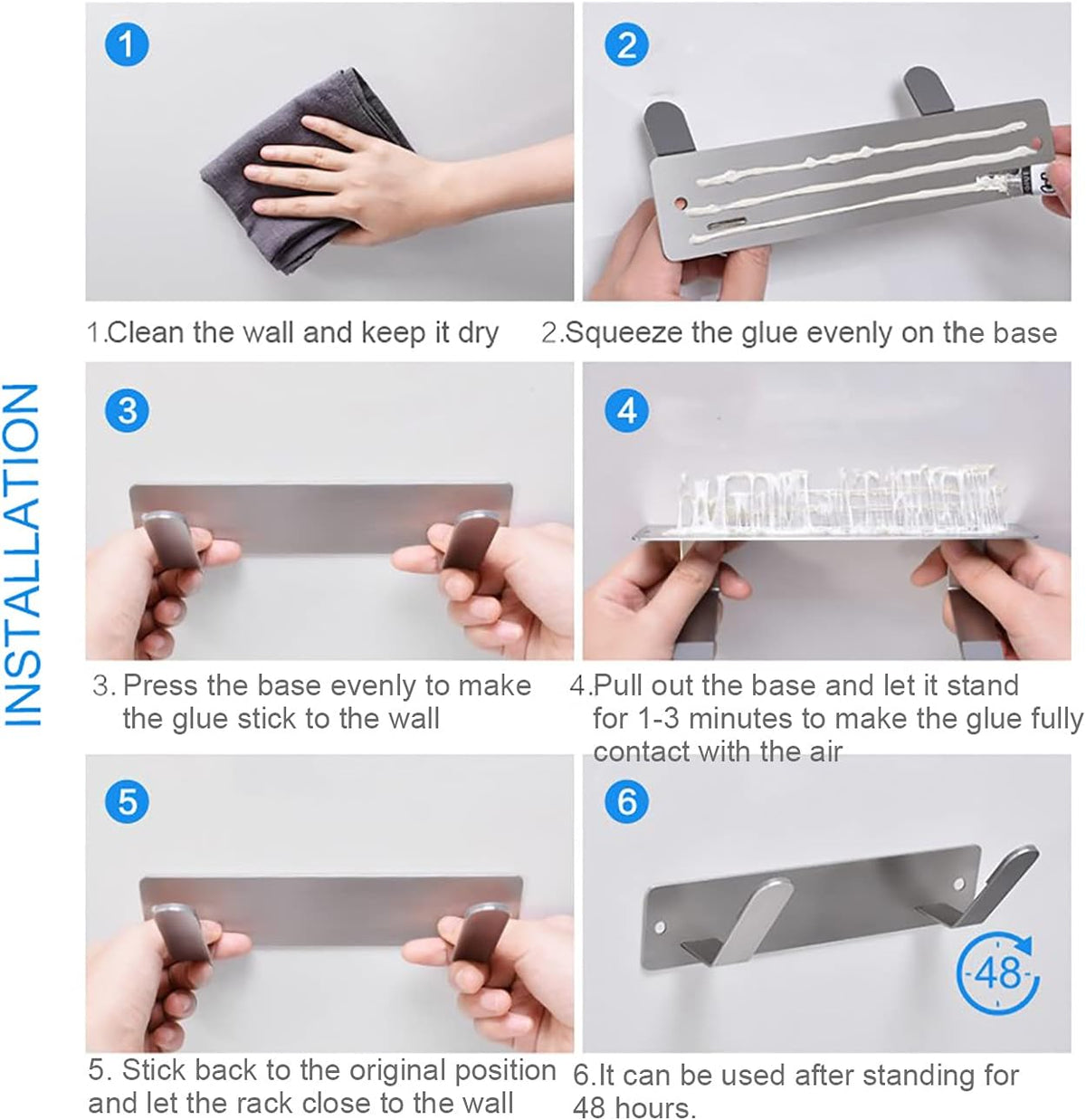 Stainless Steel Wall Mounted Cutting Board Rack Punch-free Holder