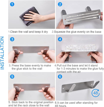 Stainless Steel Wall Mounted Cutting Board Rack Punch-free Holder