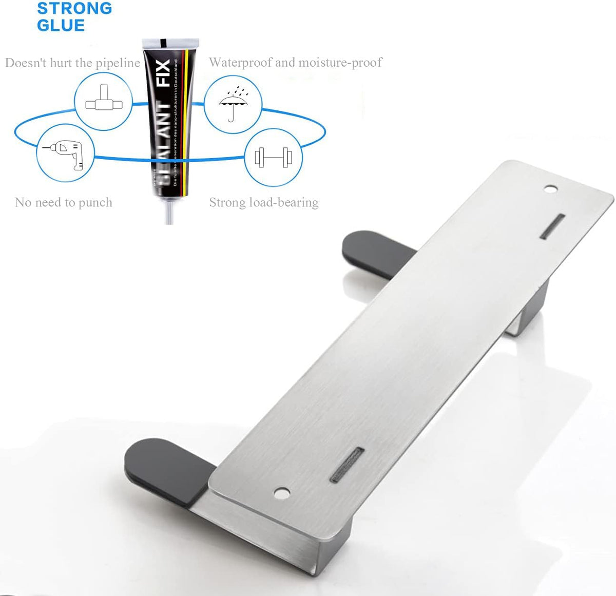 Stainless Steel Wall Mounted Cutting Board Rack Punch-free Holder