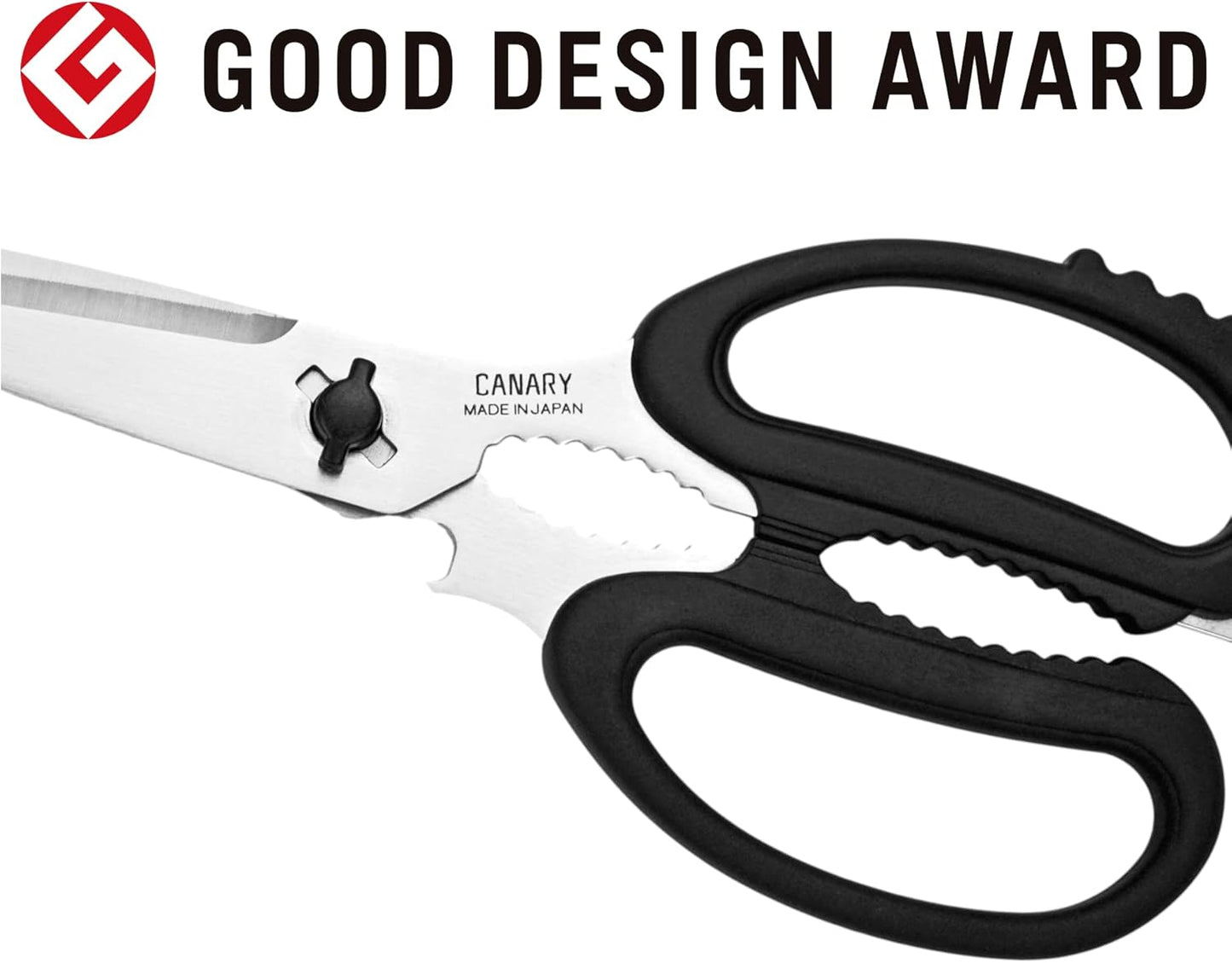 Japanese Kitchen Scissors Heavy Duty 8.2", Made in JAPAN, Dishwasher Safe Come Apart Blade, Multipurpose Kitchen Scissors, Sharp Serrated Japanese Stainless Steel, Black