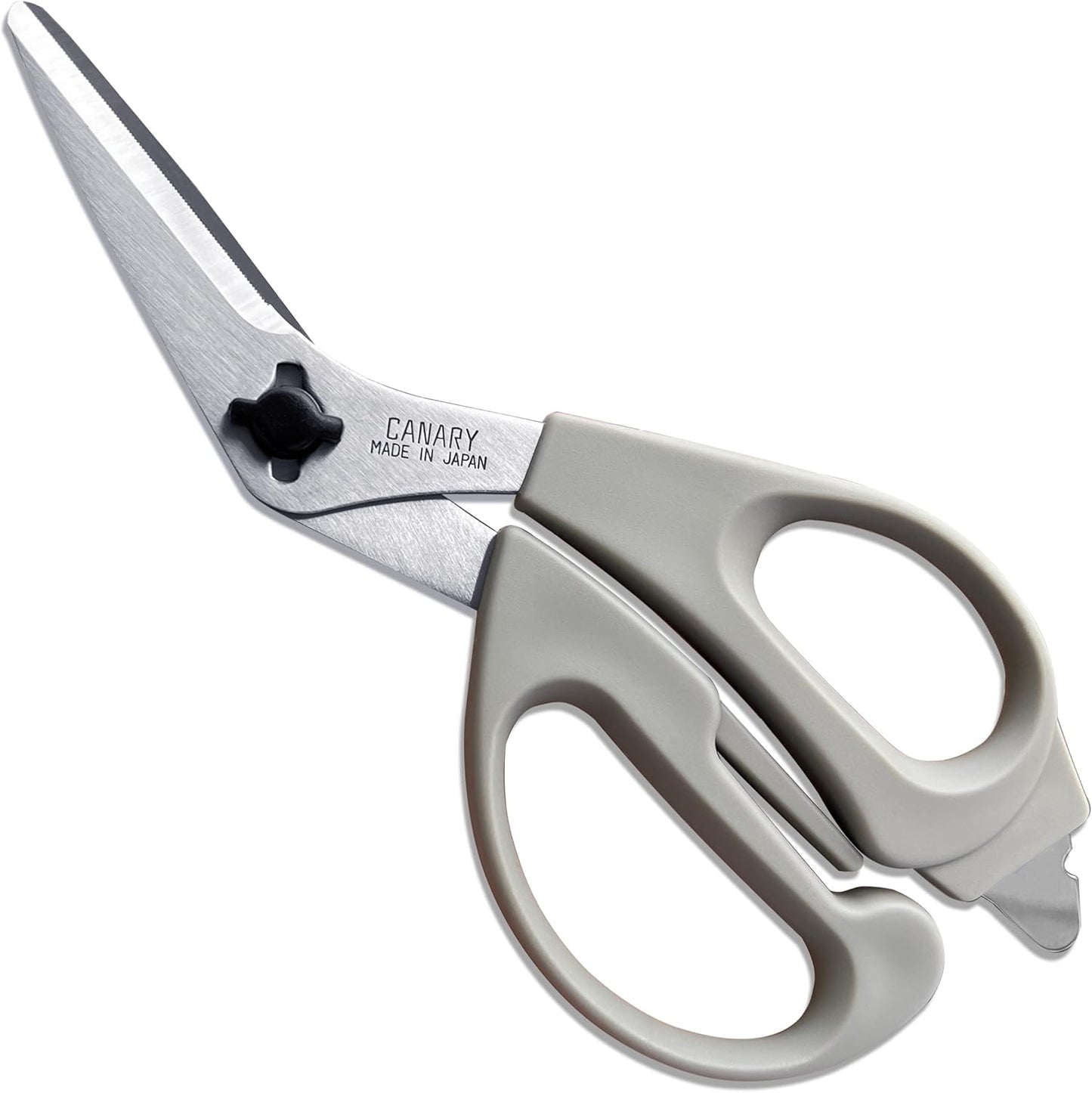 Japanese Kitchen Scissors Heavy Duty 8.2", Made in JAPAN, Dishwasher Safe Come Apart Blade, Multipurpose Kitchen Scissors, Sharp Serrated Japanese Stainless Steel, Black