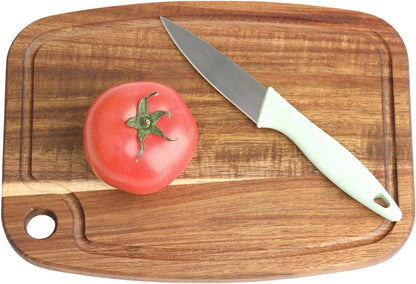 Small Cutting Board Set of 2 - Compact with Juice Groove for Fruits, Vegetables, Cheese & Sandwiches, Lightweight & Non-Toxic Mini Boards for Charcuterie, Camping & Kitchen