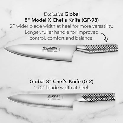 Global Model X Chef's Knife - Made in Japan, 8" (Fine Edge)