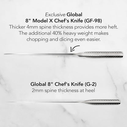 Global Model X Chef's Knife - Made in Japan, 8" (Fine Edge)