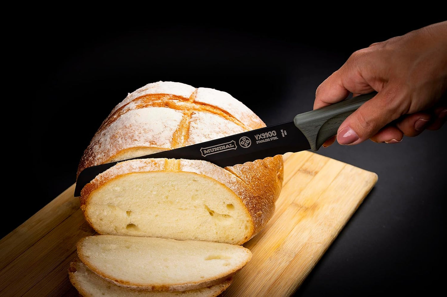 Stainless Steel, Set of 5 Black Kitchen Knives with Plastic Protectors, Ideal for All Cutting, Slicing, and Chopping Needs, Sleek Black Blades with Comfortable Ergonomic Handles