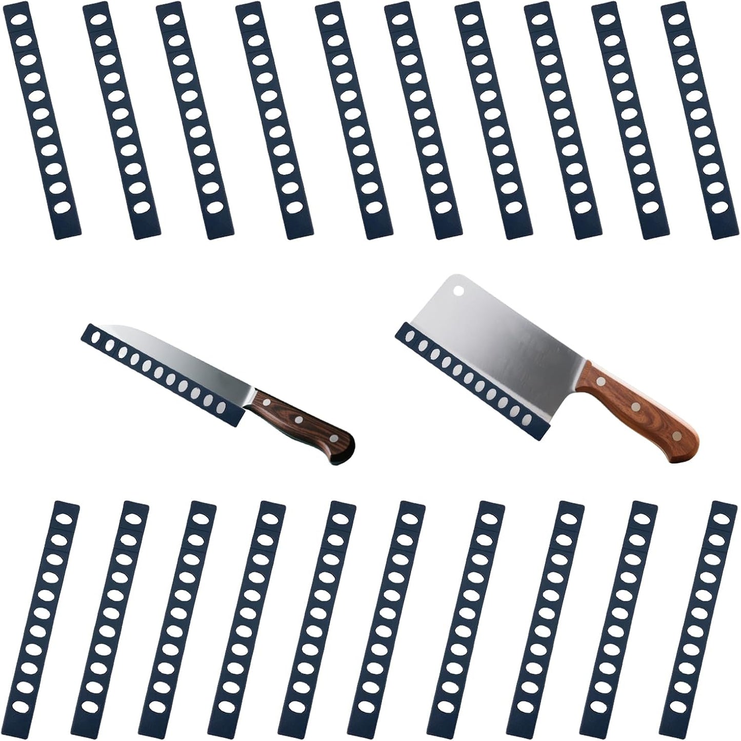 Knife Sheath - 20-Pack Black Blade Protectors, Durable Plastic, Knife Blade Cover for Chef, Utility, and Steak Knives, Portable, Ideal for Daily Use and Outdoor Activities