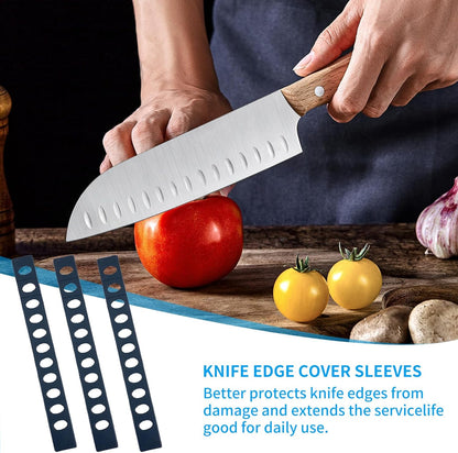 Knife Sheath - 20-Pack Black Blade Protectors, Durable Plastic, Knife Blade Cover for Chef, Utility, and Steak Knives, Portable, Ideal for Daily Use and Outdoor Activities