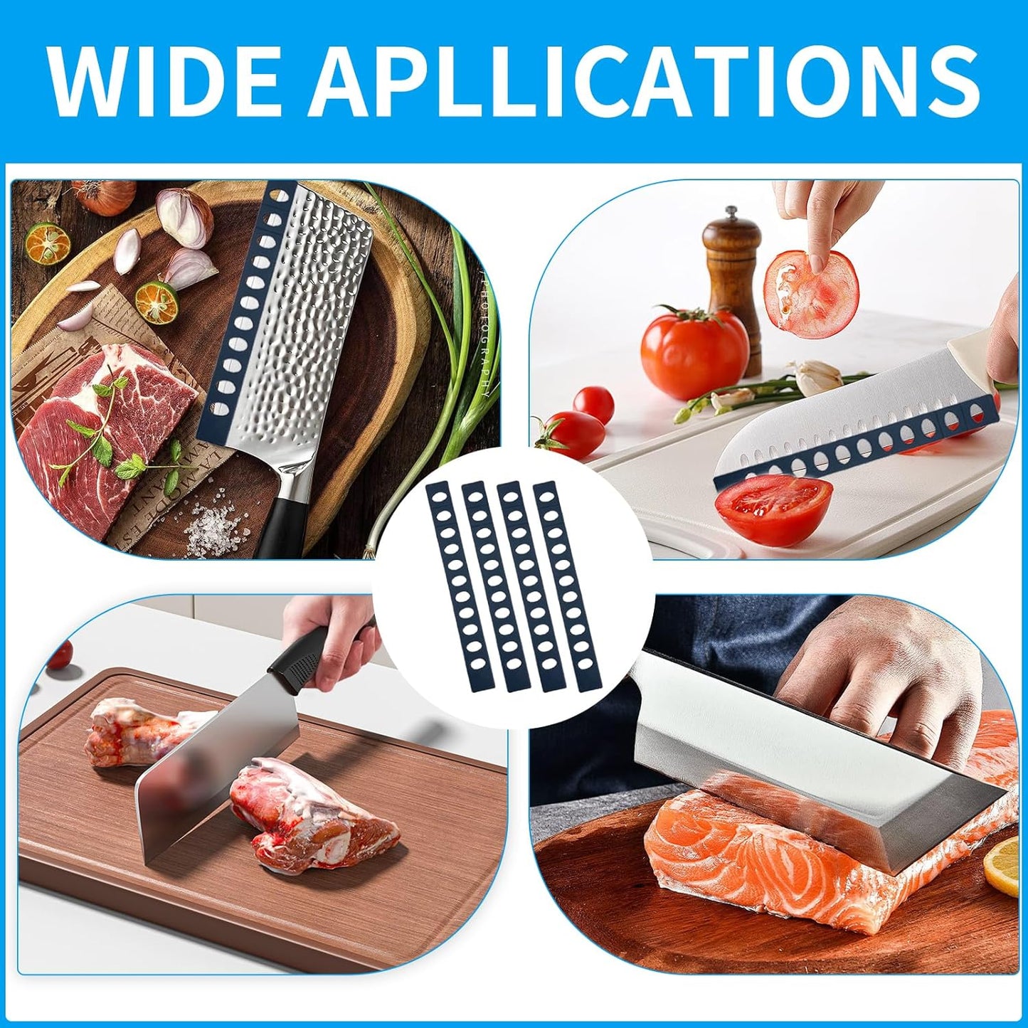 Knife Sheath - 20-Pack Black Blade Protectors, Durable Plastic, Knife Blade Cover for Chef, Utility, and Steak Knives, Portable, Ideal for Daily Use and Outdoor Activities