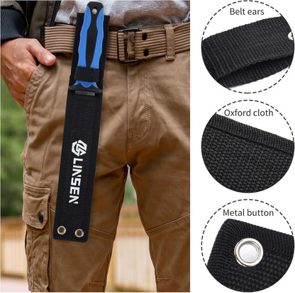 Stainless Steel Garden Knife with 11" Blade with New Handle, Double Side Utility Sod Cutter Lawn Repair Garden Knife with Nylon Sheath (YELLOW)