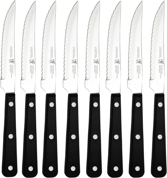 Razor-Sharp Steak Knives Set of 8, German Engineered | Informed by 100+ Years of Mastery. Dishwasher Safe. Stays Sharp with Micro Serrated Edges.