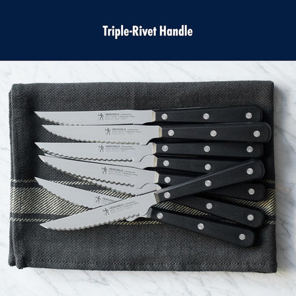 Razor-Sharp Steak Knives Set of 8, German Engineered | Informed by 100+ Years of Mastery. Dishwasher Safe. Stays Sharp with Micro Serrated Edges.