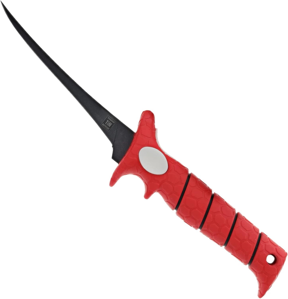 6 Inch Ultra Flex Tapered Fillet Knife with Non-Slip Grip Handle, 8Cr13MoV Stainless Steel Blade, Lanyard Hole and Synthetic Sheath for Fishing
