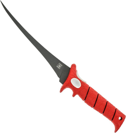 6 Inch Ultra Flex Tapered Fillet Knife with Non-Slip Grip Handle, 8Cr13MoV Stainless Steel Blade, Lanyard Hole and Synthetic Sheath for Fishing