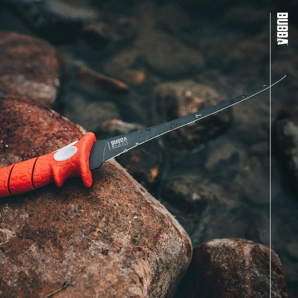 6 Inch Ultra Flex Tapered Fillet Knife with Non-Slip Grip Handle, 8Cr13MoV Stainless Steel Blade, Lanyard Hole and Synthetic Sheath for Fishing