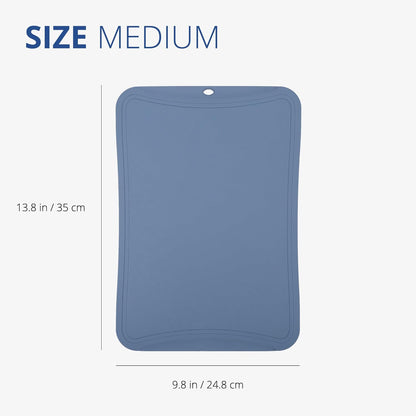 TPU Cutting Board, Medium, Made in Korea, Blue | Gentle on Knife Edges. Flexible and Durable.