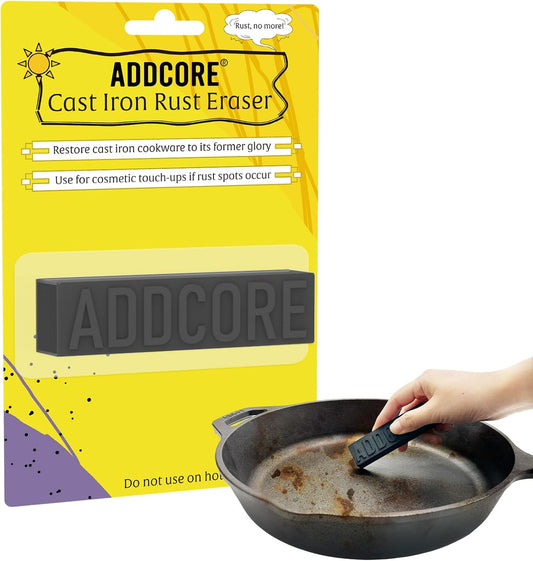 Rust Eraser, Premium Rust Remover for Cast Iron Pans, Knives & Tools, Hard Anodized Cookware and Other Pots, Remove Rust from Any Metallic Surface - 1 Pack