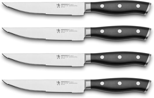 x EMERIL Lagasse The Nola Collection Razor-Sharp German 4-pc Steak Knife Set, Made in Company-Owned German Factory with Special Formula Steel perfected for almost 300 Years, Dishwasher Safe