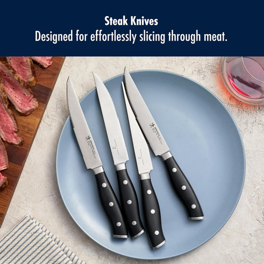 x EMERIL Lagasse The Nola Collection Razor-Sharp German 4-pc Steak Knife Set, Made in Company-Owned German Factory with Special Formula Steel perfected for almost 300 Years, Dishwasher Safe