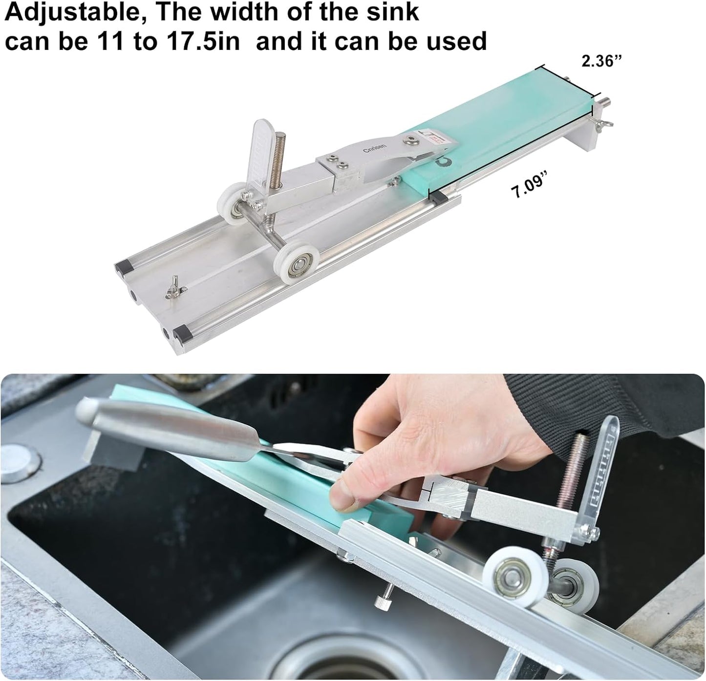 Whetstone Knife Sharpener Blade Guide | Sharpening Stone Holder, Adjustable, Kit for Kitchen Knives